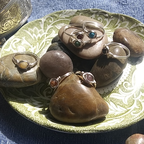 NWT Handmade Wire Wrapped Gemstone Ring - Picture 5 of 8